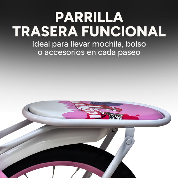 Bicicleta infantil Shengdi Rodado 16 Canasto Parrilla Hadas Color Rosa Claro
