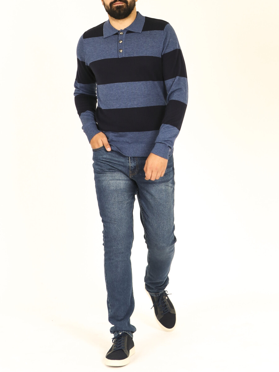 Sweater Harry - Azul Piedra/azul Osc 