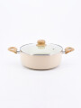 OLLA BEIGE CON TAPA BEIGE