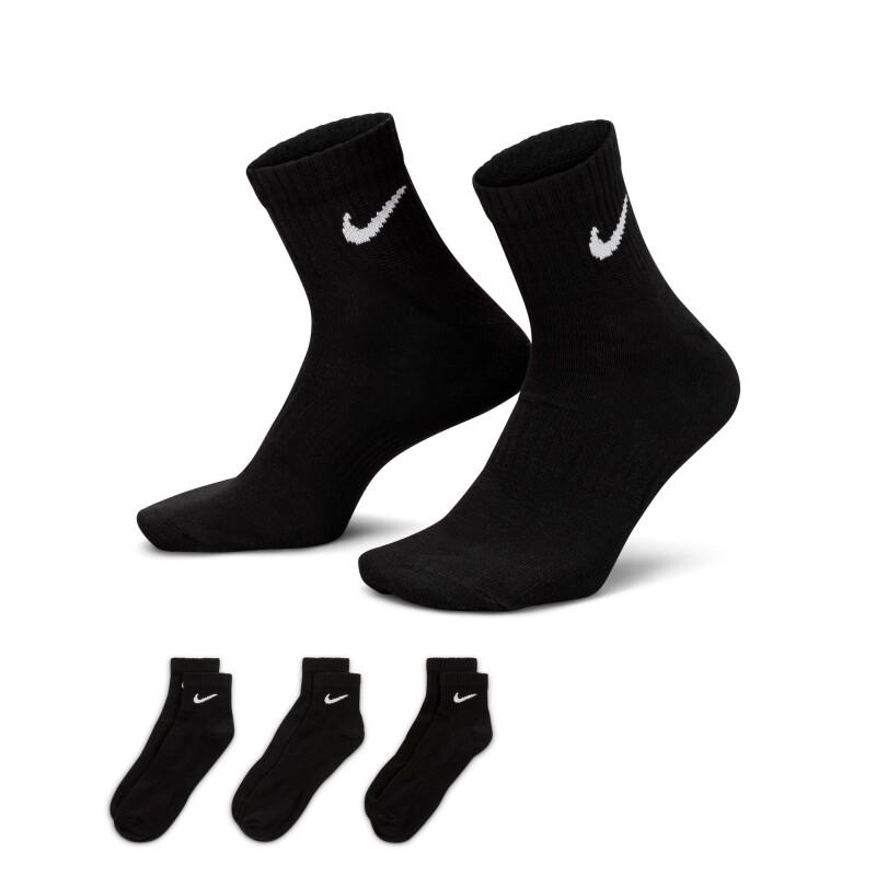 Medias Everyday Lightweight 3-Pack Unisex Negro