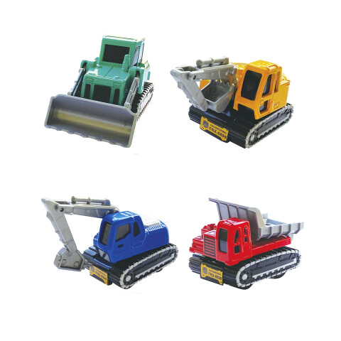 Set 4 Vehículos De Construcción Plástico 3+ Años U