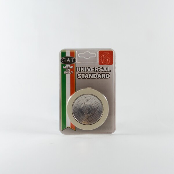 FILTRO ACERO + GOMA CAFETERA MOKA ITALIANA 6 P Unica