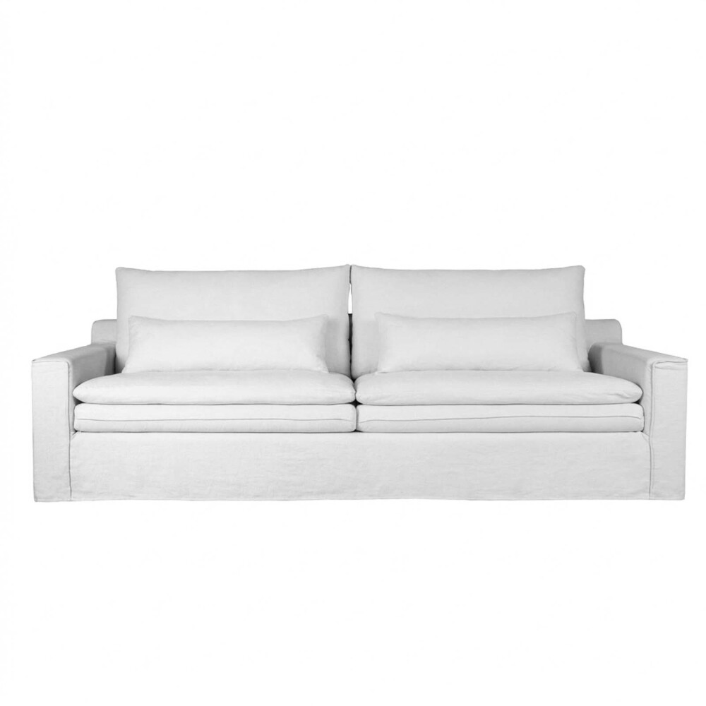 SOFÁ 4 CUERPOS TELA BLANCO POSITANO