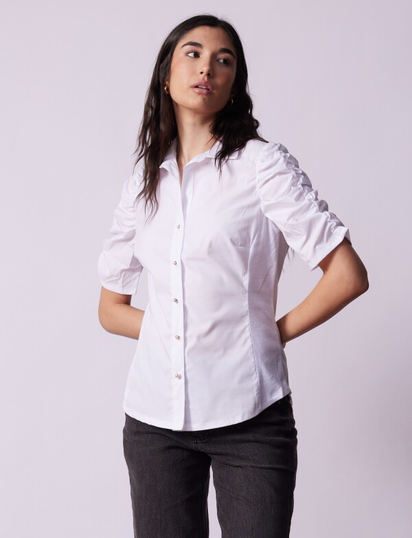Camisa Frunce BLANCO
