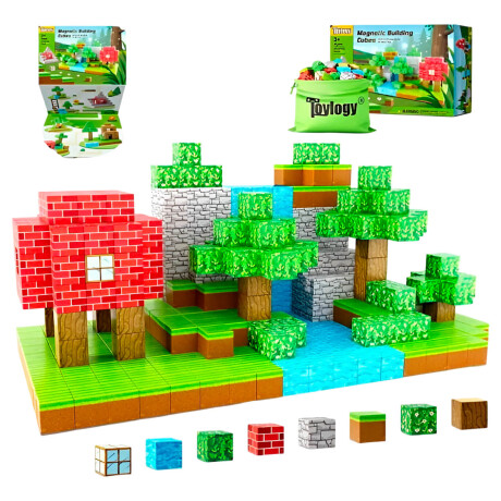 Juego De Bloques Magnéticos 75p Cubos Novedad Minecii Juego De Bloques Magnéticos 75p Cubos Novedad Minecii