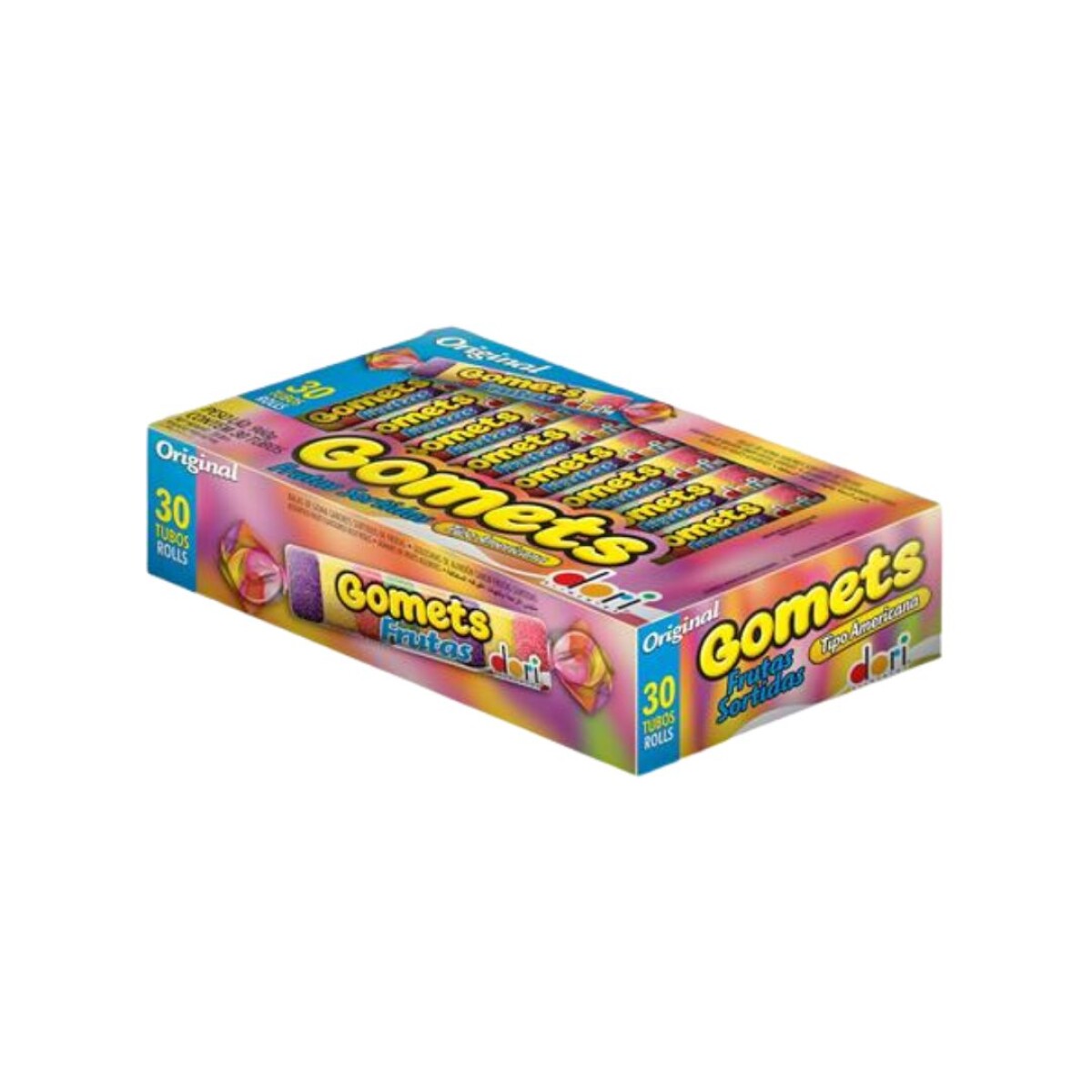 GOMA TUBO DORI GOMETS FRUTAS SURTIDAS X30 