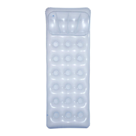 Colchoneta Inflable Flotador con Almohada p/ Piscina Bestway Transparente