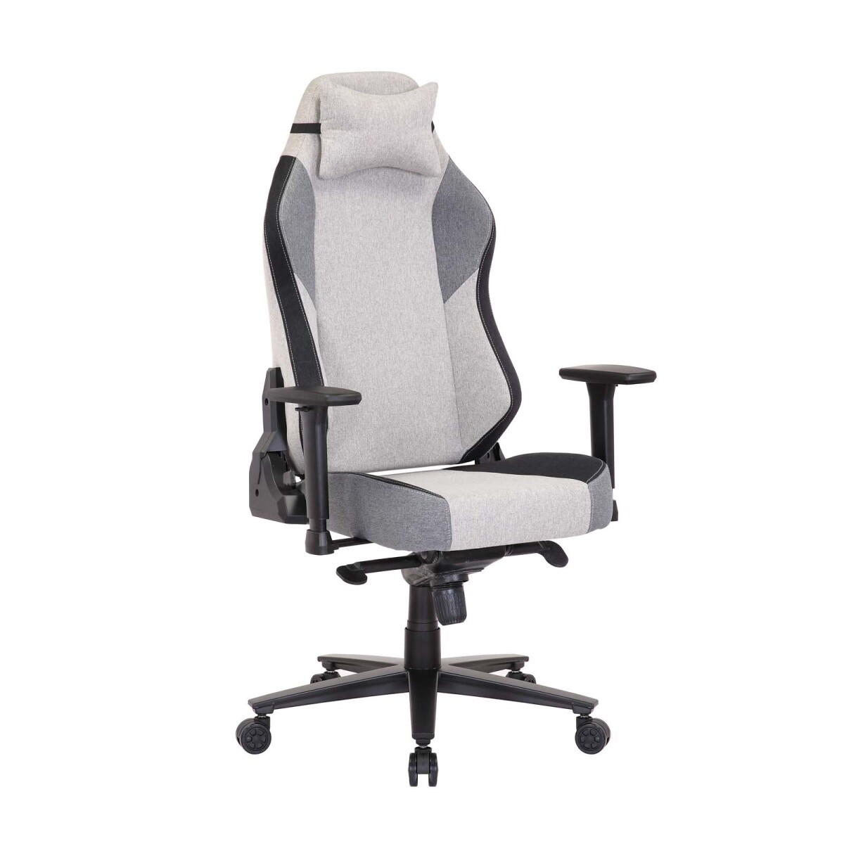 SILLA GAMER - TELA-Y-METAL GRIS TOTAL D-314 