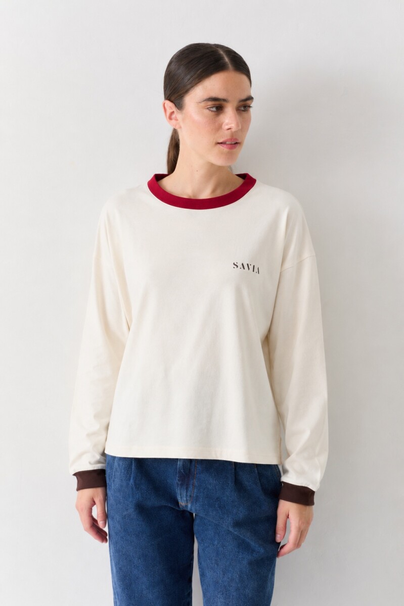 TSHIRT SAVIA CONTRAST - Crudo 