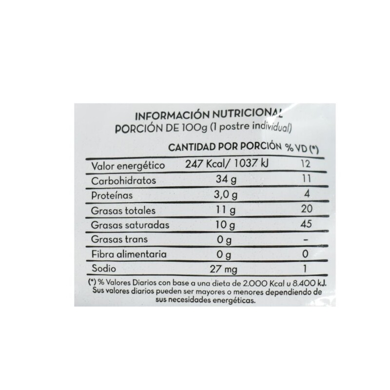 POSTRE CHAJA CON DURAZNO 100G POSTRE CHAJA CON DURAZNO 100G