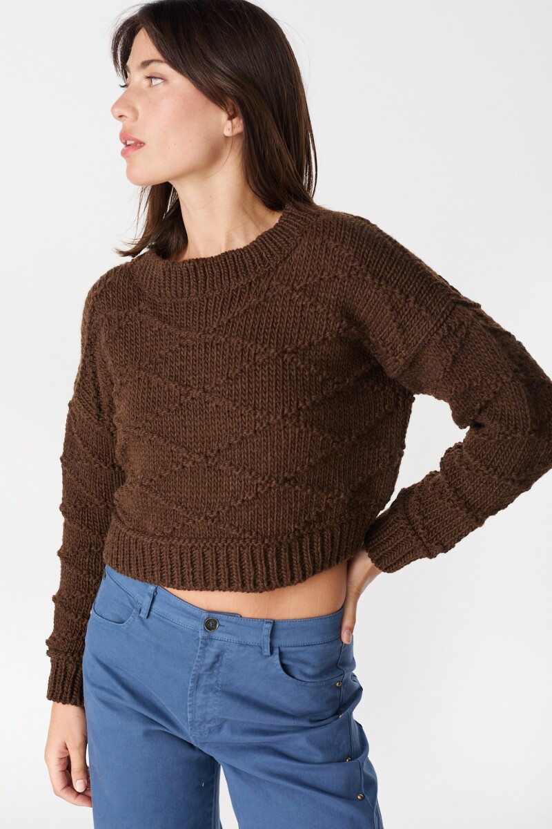 Sweater Crop - Chocolate 