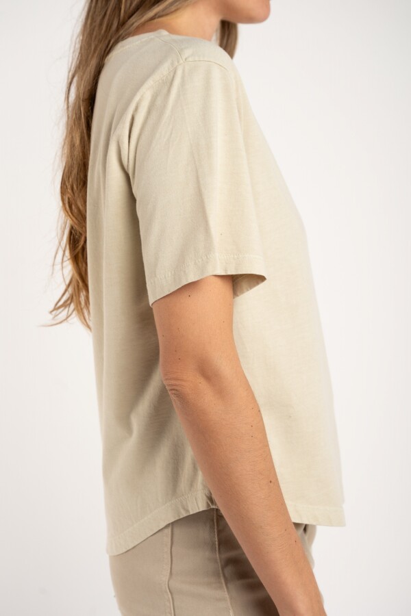 Remera Algodon Lavado Arena