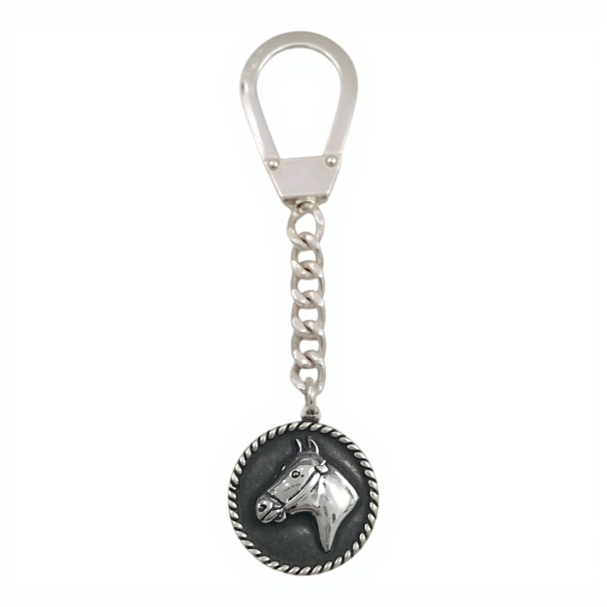 LLAVERO CABALLO - ALPACA - plateadouniforme 