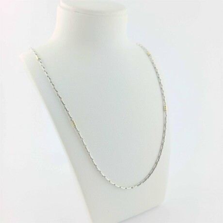 Cadena de plata 925 con double de oro 18k, 50 cm. Cadena de plata 925 con double de oro 18k, 50 cm.
