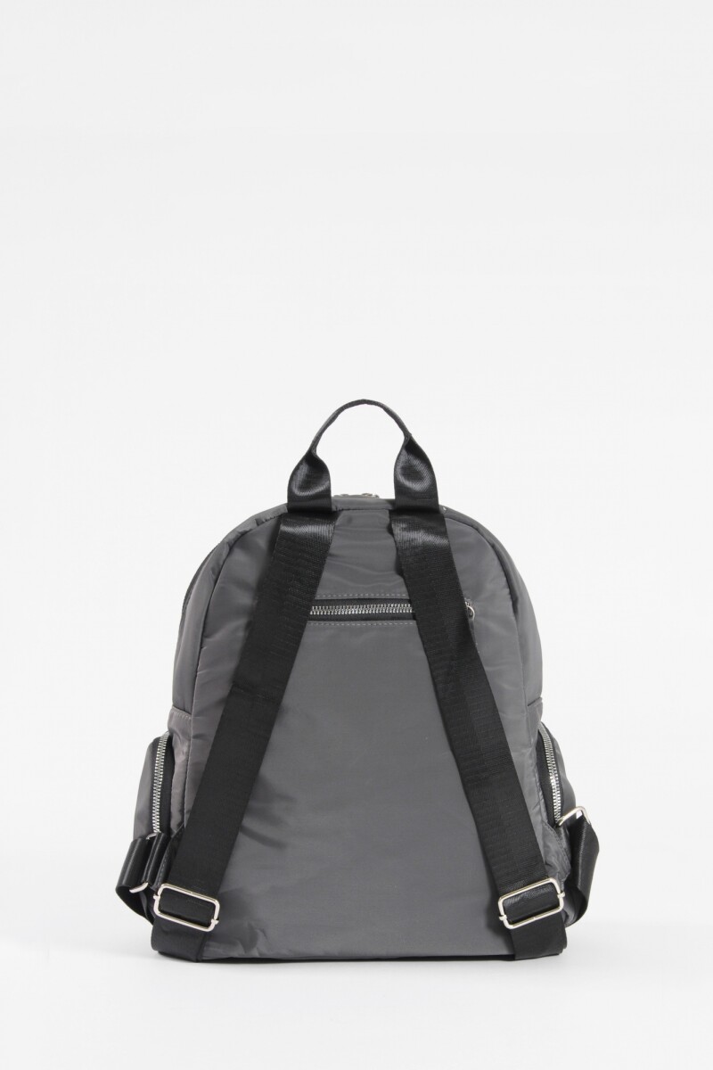 Mochila multi cierres gris