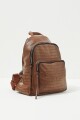 Mochila textura croco chocolate