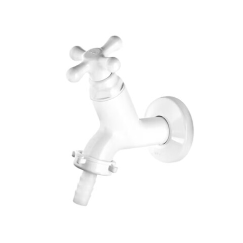 Canilla de pared corta con pico Marujá 10 cm blanca Canilla De Pared Corta Con Pico Marujá 10 Cm Blanca