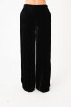 PANTALÓN RELAXED FIT EN VELVET Negro