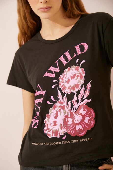 REMERA WILD NEGRO