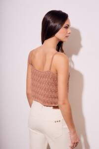 Top Texturado Lurex Mocha