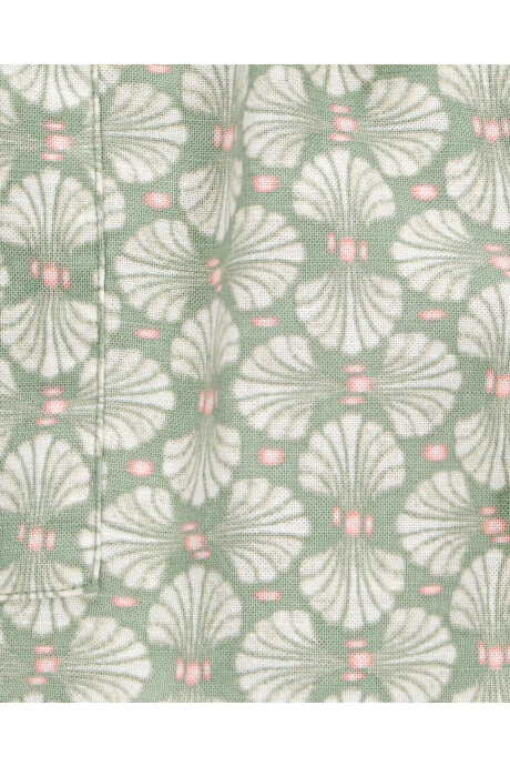 Short de algodón, con cordón, diseño floral Sin color