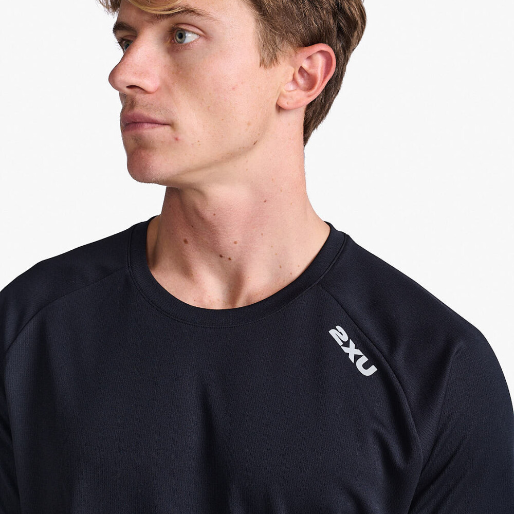 Polo Running Aero Tee Hombre Black/silver Reflective