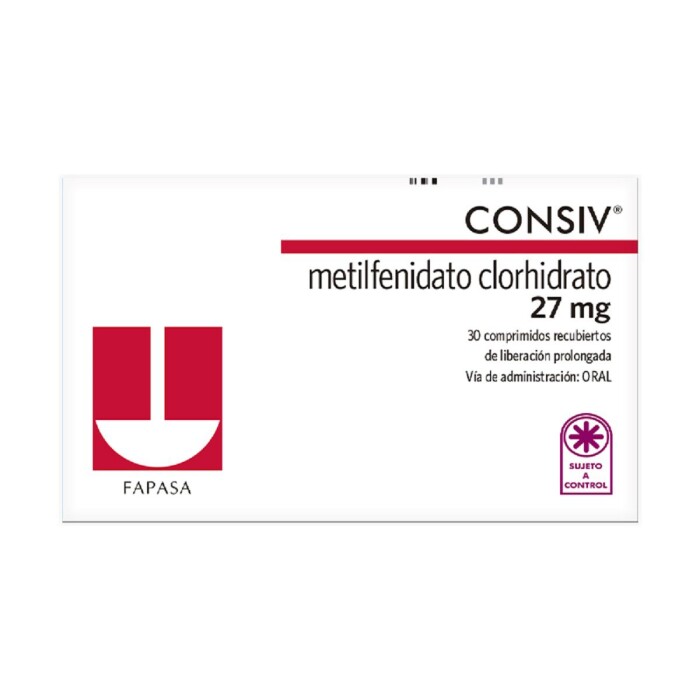 CONSIV 27 MG. CJ X 30 COMP. LIB. PROLONG única