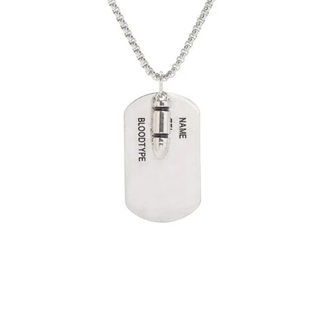 Collar de chapa identificatoria con bala Collar de chapa identificatoria con bala