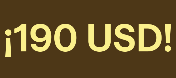 Oportunidades a USD 190