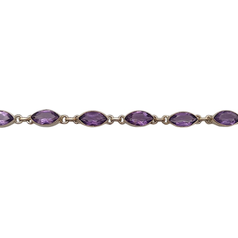 Pulsera Almendra-Plata 925-Piedra amatista-PU3416 conpiedra