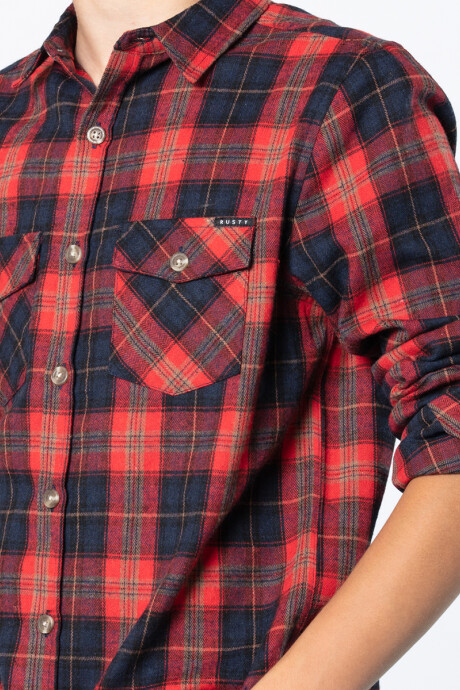 CAMISA SATER TEEN M/L RUSTY Rojo