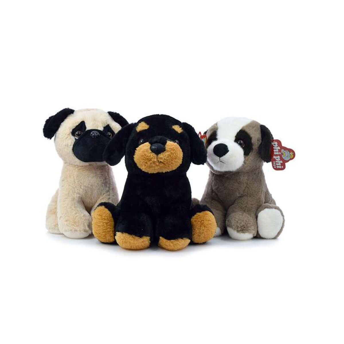 Peluche Perro Phi Phi - Marron con Blanco 
