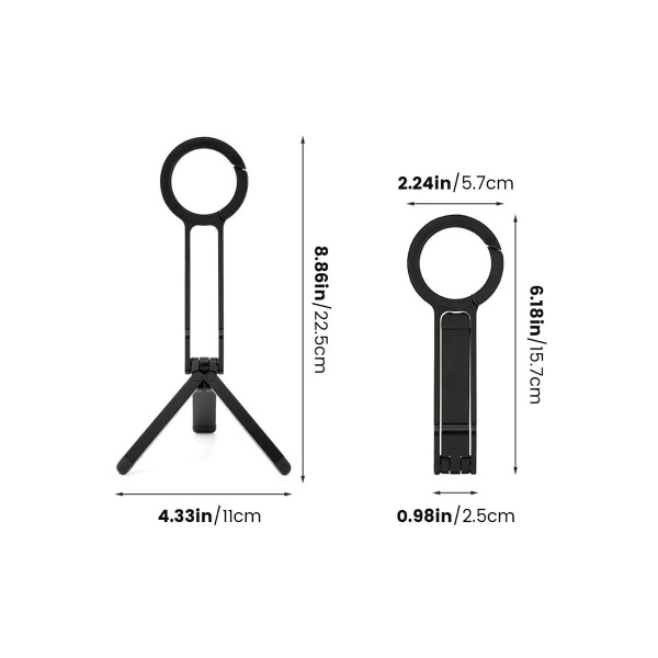 Soporte trípode para celular magnético plegable color negro Soporte Trípode Para Celular Magnético Plegable Color Negro