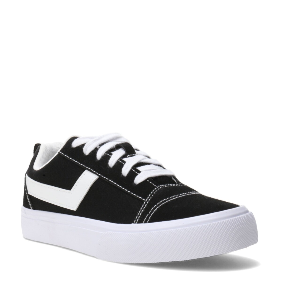 Championes Unisex PONY Casual Lona Gamuza - Negro - Blanco 