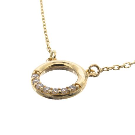 Cadena con Dije de Oro 9 ktes y Circonias Cadena con Dije de Oro 9 ktes y Circonias