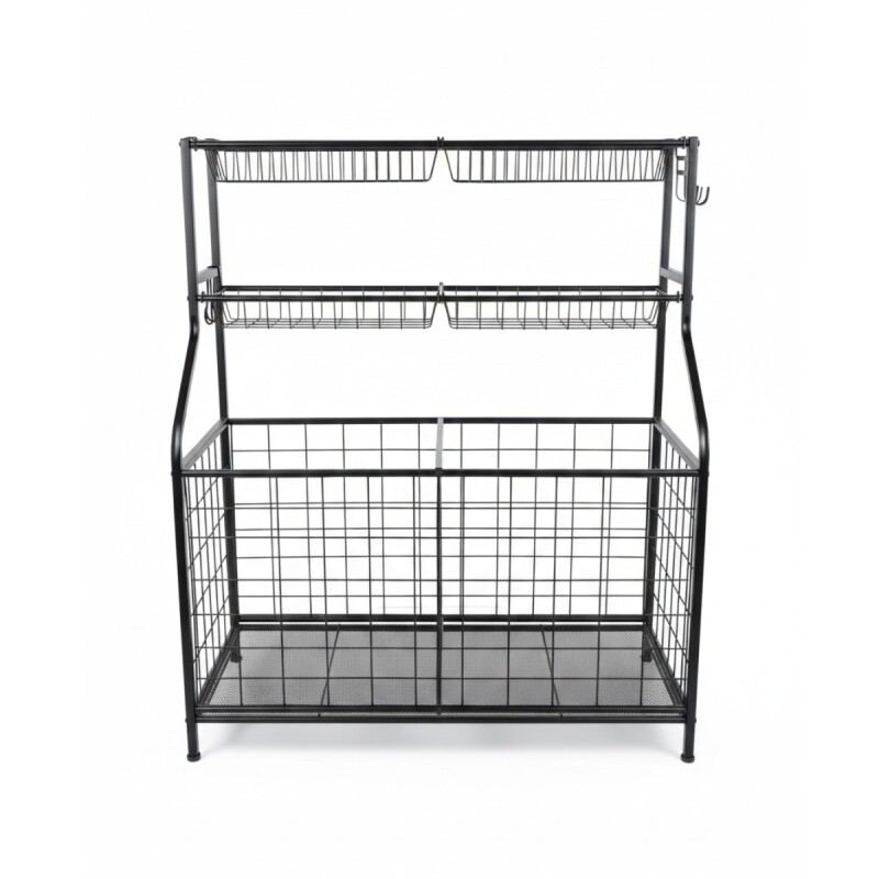 ESTANTE ORGANIZADOR METAL NEGRO 91.5X42.5X113.5CM Unica