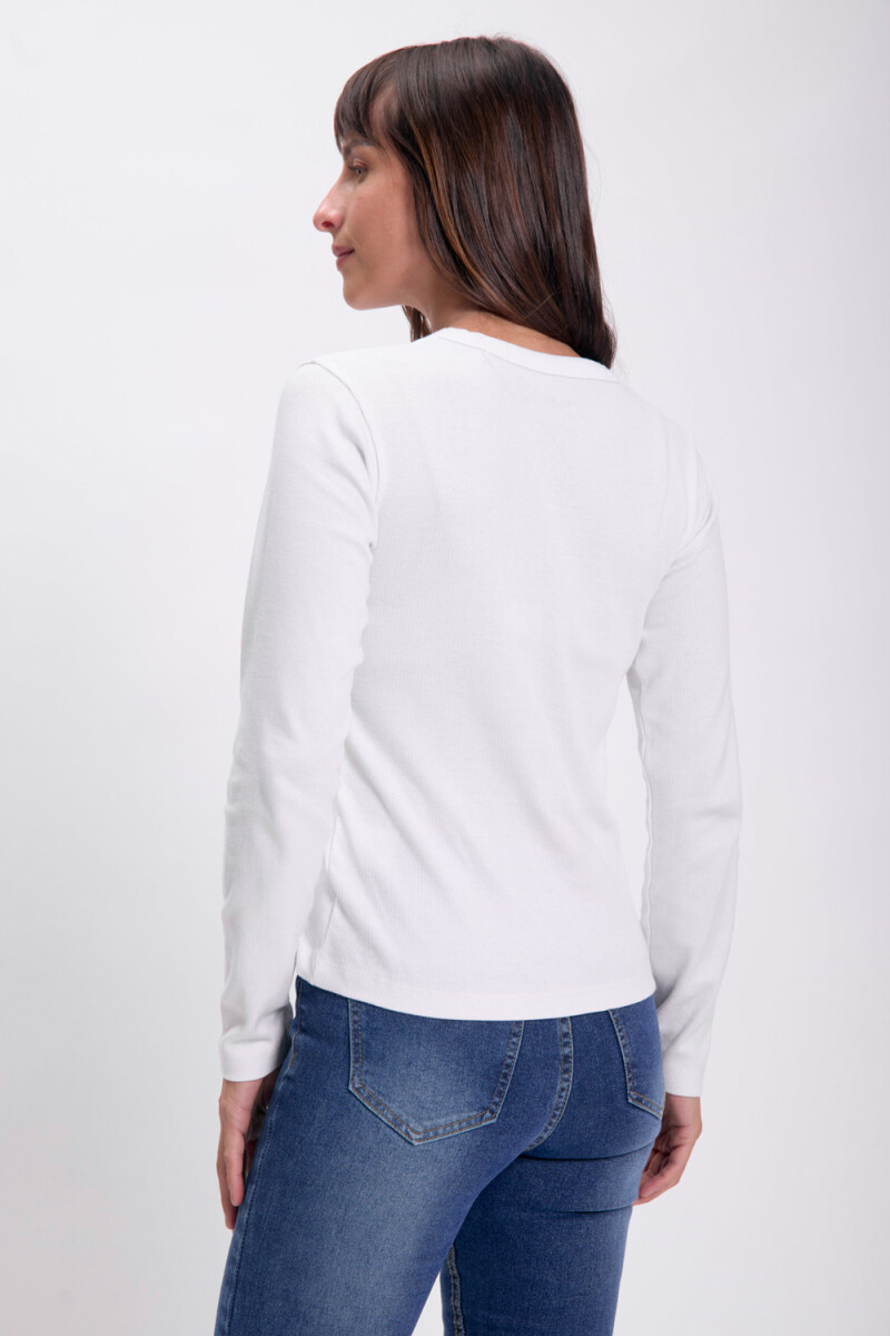 Remera rib Blanco