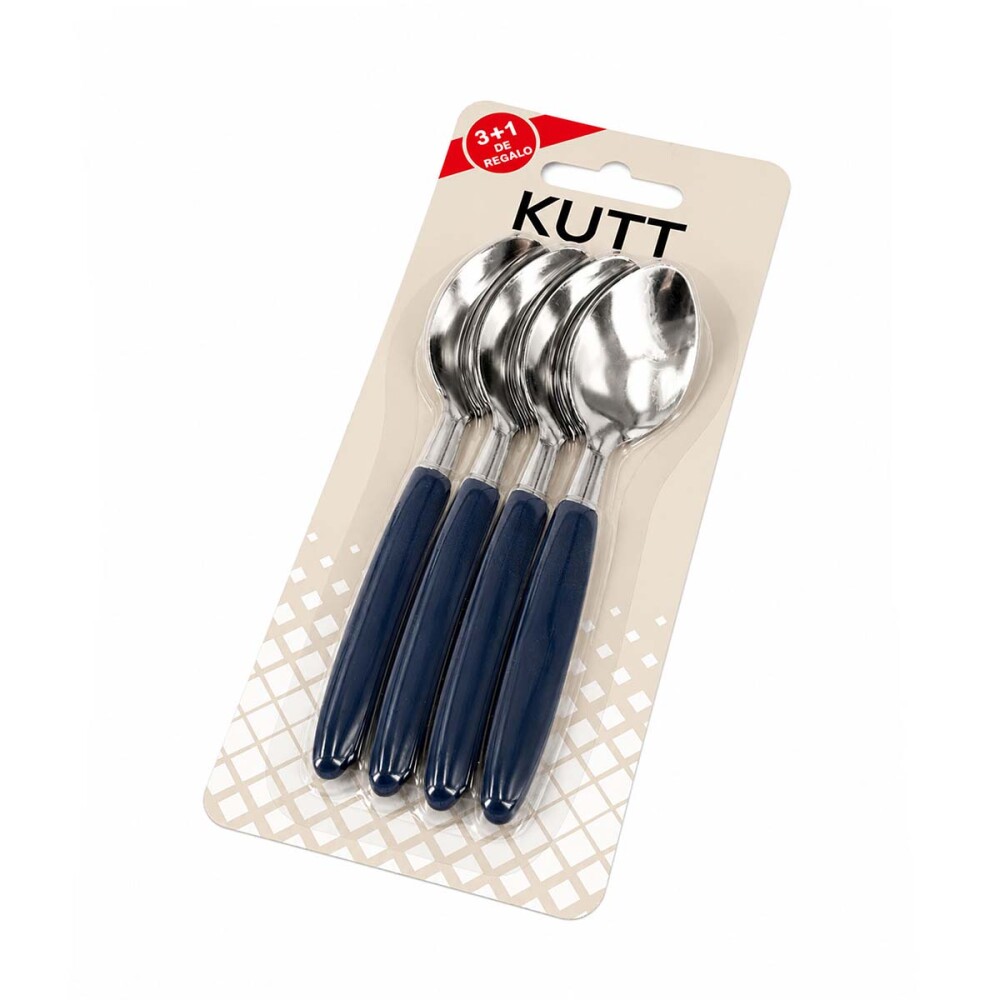Set 3+1 Cuchara mango plástico azul KUTT Set 3+1 Cuchara mango plástico azul KUTT
