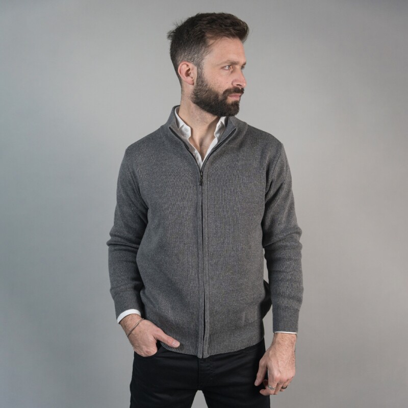 Campera Tejida Gris