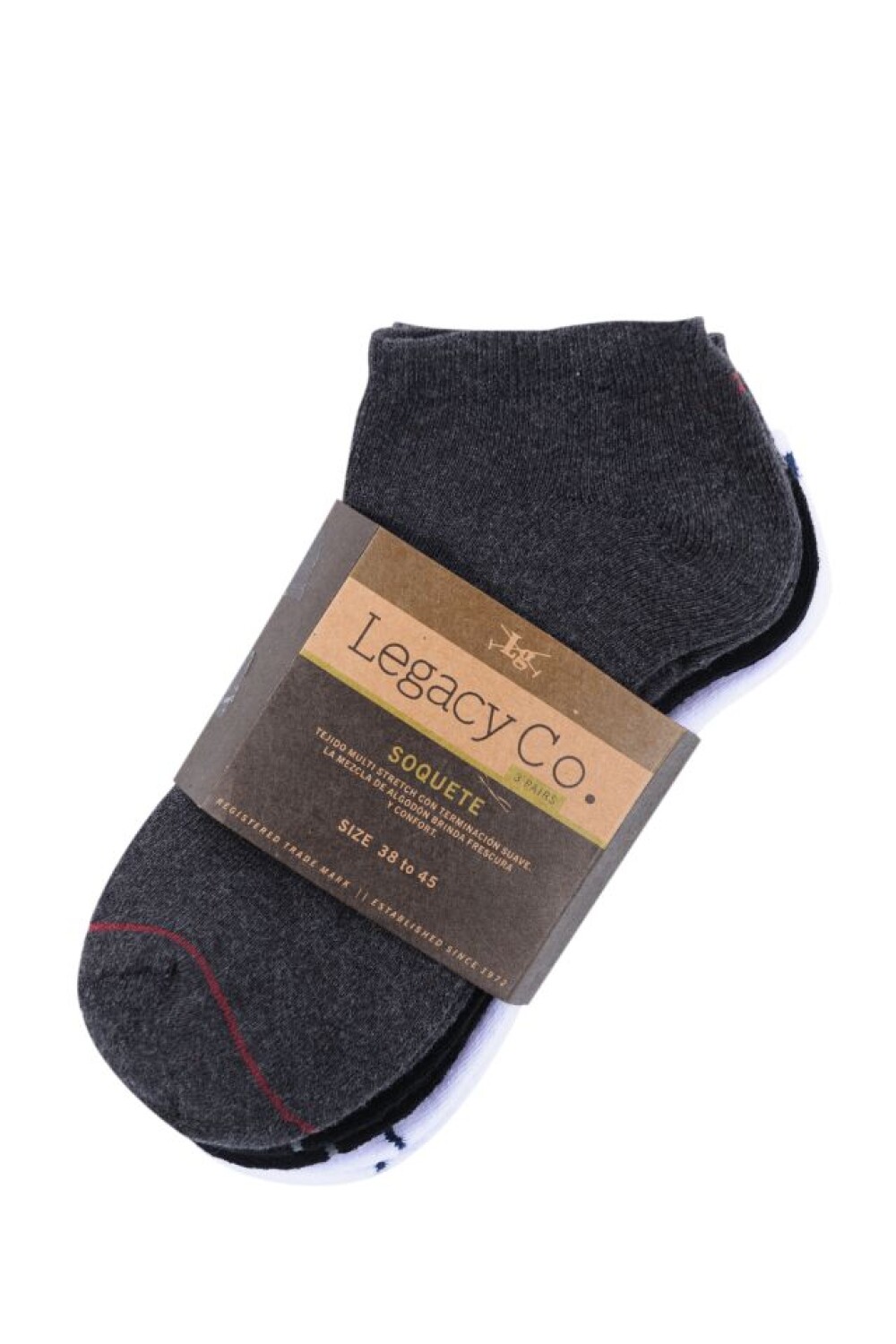 SOQUETES GRUESOS/PACK X 3 Gris