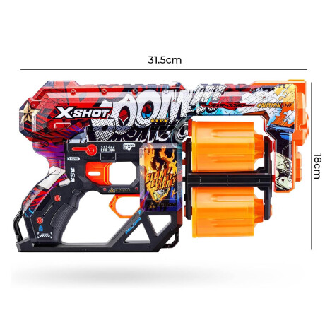 Pistola XShot Skins Dread Lanza C/ 12 Dardos Zuru Boom