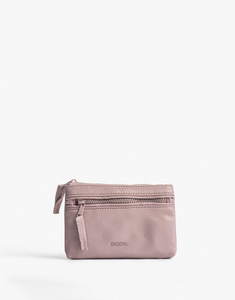 Monederos Nylon Monedero Nylon Con Bolsillo - Violeta Lavanda