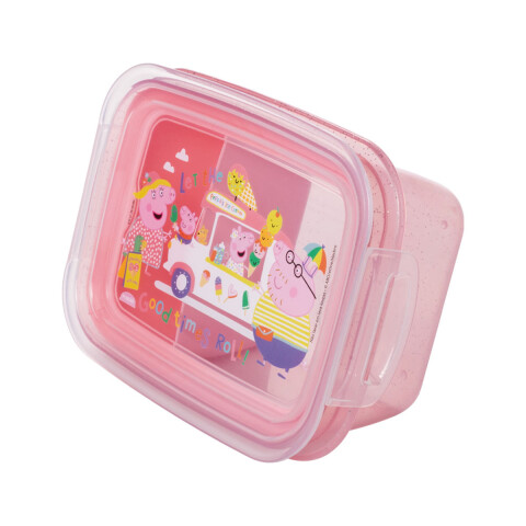 Pote Plástico Peppa Pig Con Traba y División 630 ml U