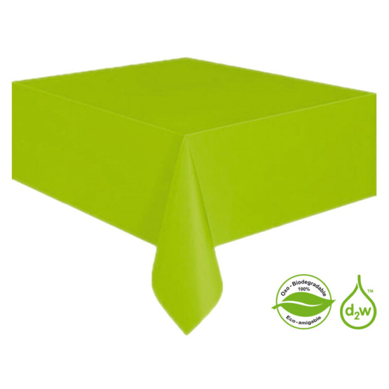 Mantel Biodegradable Rectangular Verde Limón