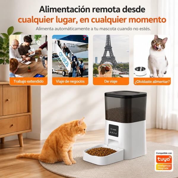 Dispensador Alimentador Mascotas Smart Inteligente Con Cámara 4lt Du4lb-vs ALIMENTADOR SMART C/CAMARA DU4LB-VS