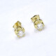 Caravanas En Oro 18K Con Brillante Caravanas En Oro 18K Con Brillante