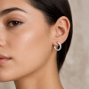 Caravanas Mora de oro blanco 18k con brillantes Caravanas Mora de oro blanco 18k con brillantes