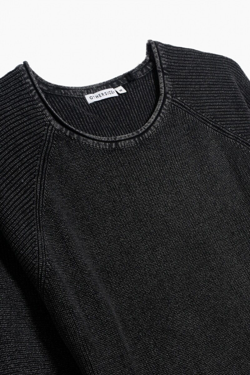 Vestido corto tejido con medio cierre NEGRO