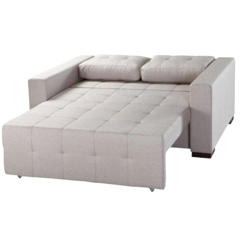 Sofá Cama Torres Reclinable 1.80m | Eucalipto Certificado CARB | Cama 1.90x1.40m Gris