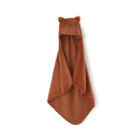 Toalla Bebé con Capucha Teddy 70cm x 70cm MARRON